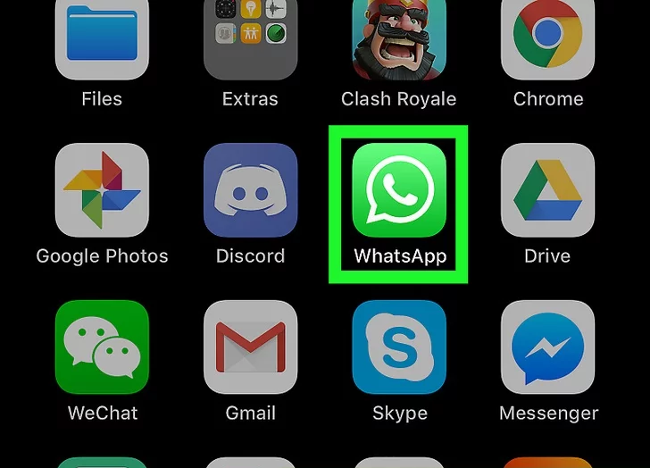 打开 WhatsApp